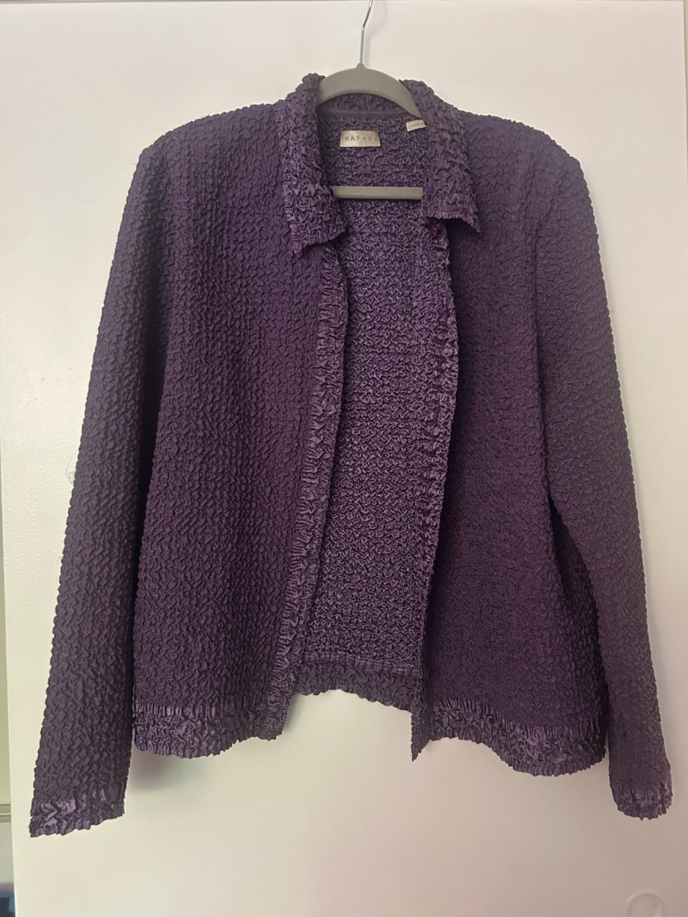 RAFAEL Deep Purple Textured jacket
